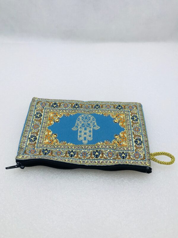 Traditional Turkish Handmade Purse with Hand of Hamsa Theme - Image 6