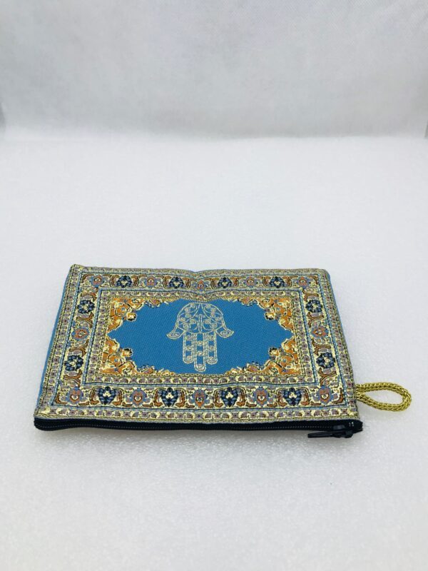 Traditional Turkish Handmade Purse with Hand of Hamsa Theme - Image 2