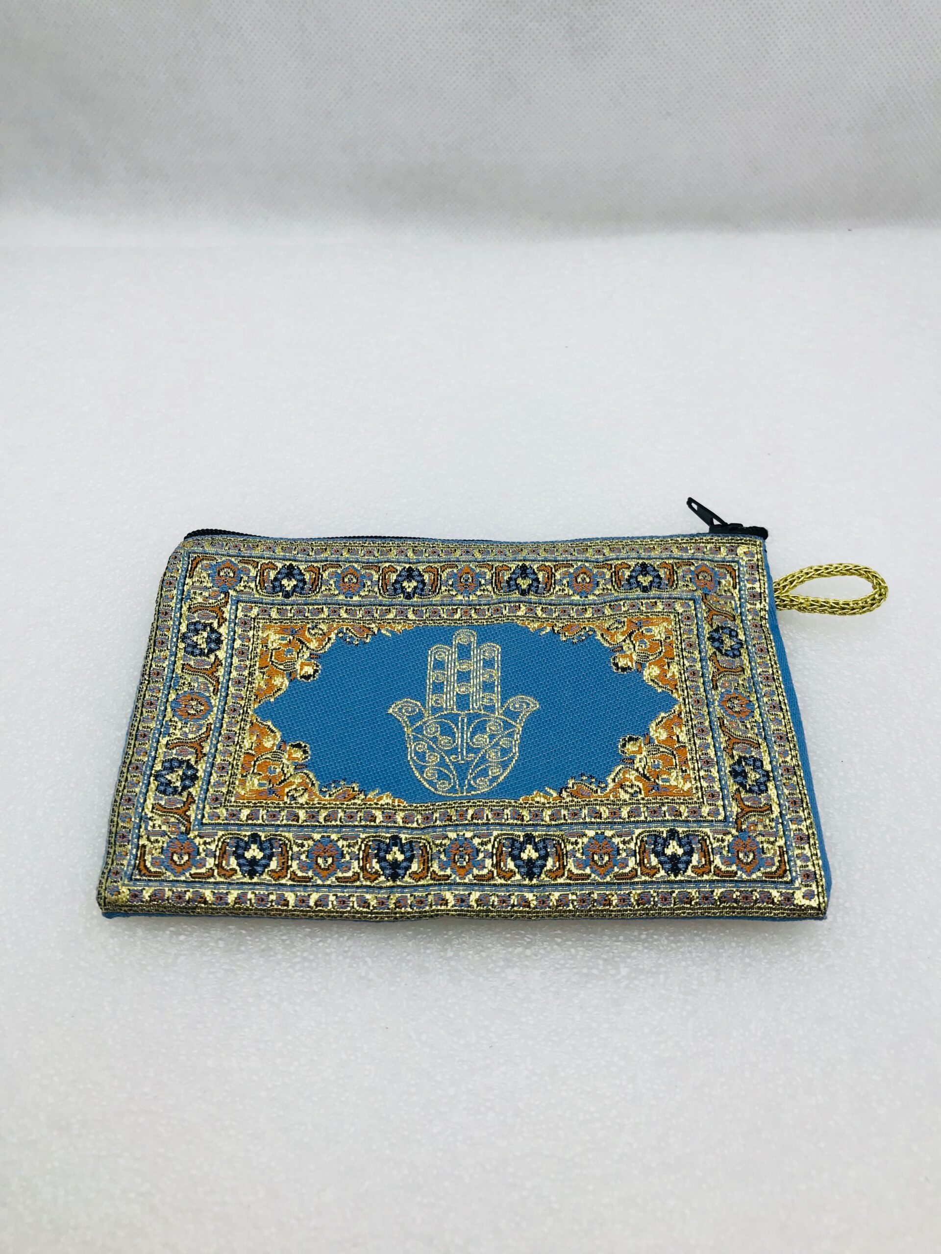 Traditional Turkish Handmade Purse with Hand of Hamsa Theme - Image 3