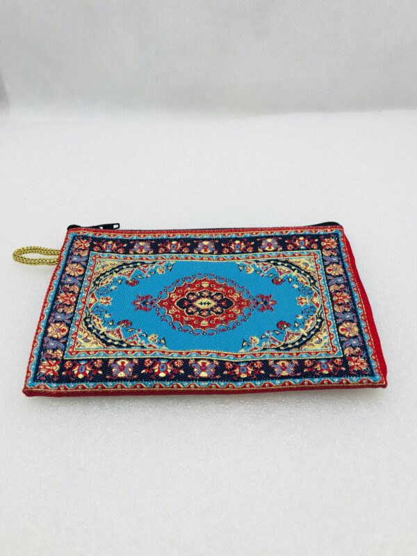 Traditional Turkish Handmade Purse with Hand of Hamsa Theme - Image 2