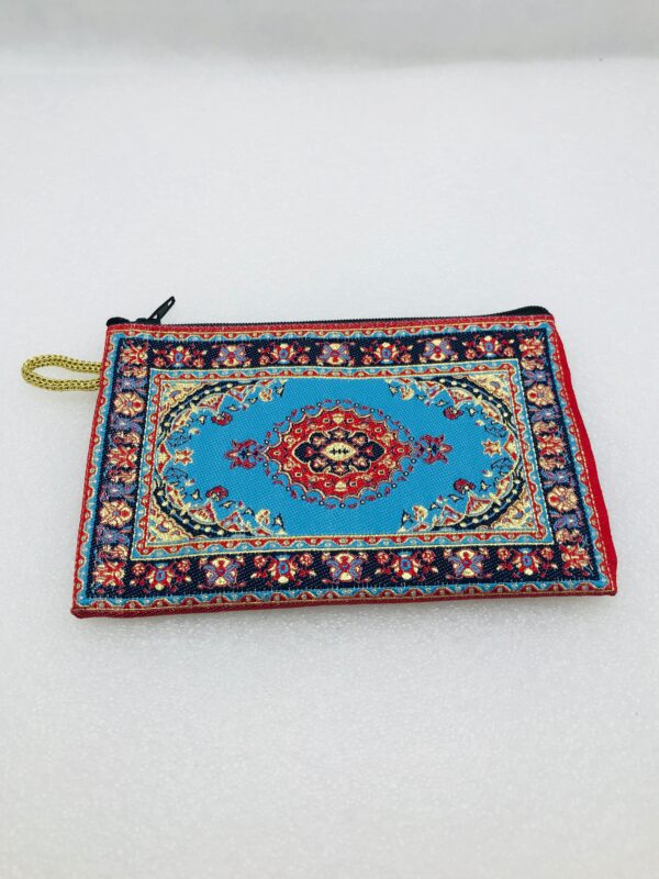 Traditional Turkish Handmade Purse with Hand of Hamsa Theme - Image 4