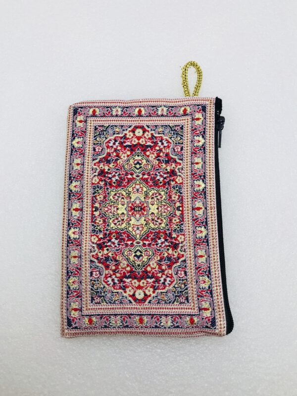 Traditional Turkish Handmade Purse with Hand of Hamsa Theme - Image 2