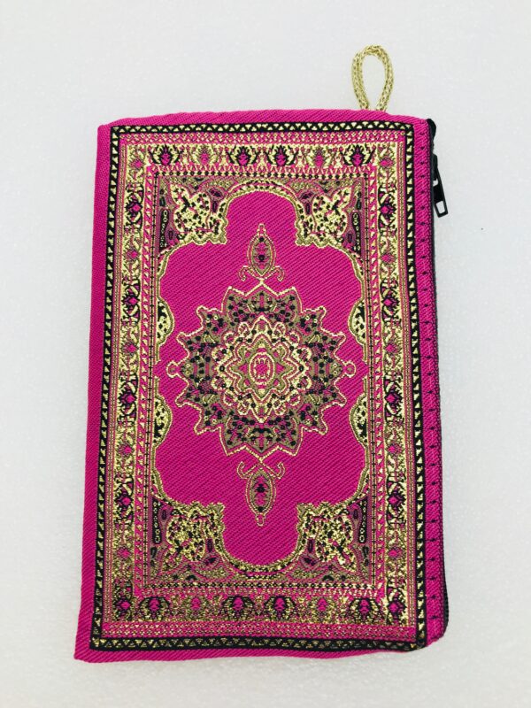 Traditional Turkish Handmade Purse with Hand of Hamsa Theme - Image 3