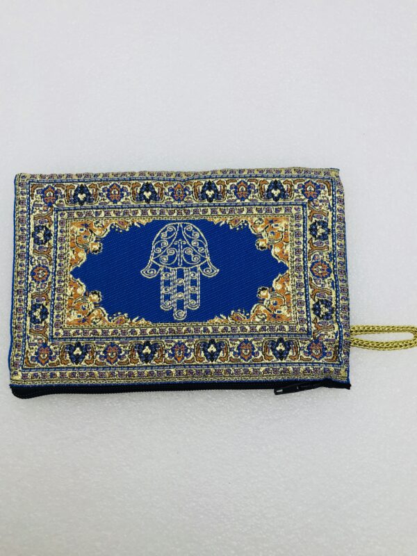 Traditional Turkish Handmade Purse with Hand of Hamsa Theme - Image 3