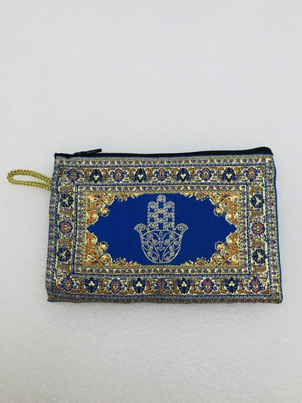 Traditional Turkish Handmade Purse with Hand of Hamsa Theme - Image 5