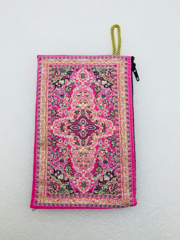 Traditional Turkish Handmade Purse with Hand of Hamsa Theme - Image 2