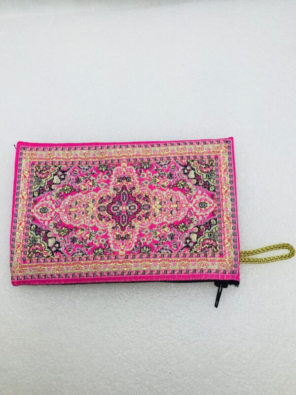 Traditional Turkish Handmade Purse with Hand of Hamsa Theme - Image 3