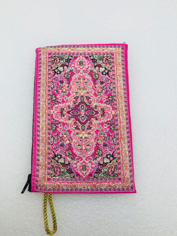 Traditional Turkish Handmade Purse with Hand of Hamsa Theme - Image 4