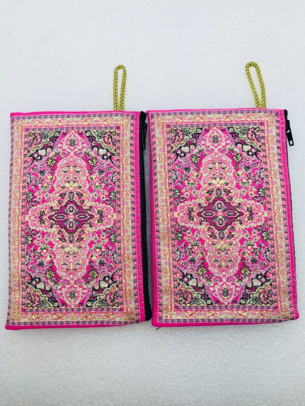 Traditional Turkish Handmade Purse with Hand of Hamsa Theme - Image 7