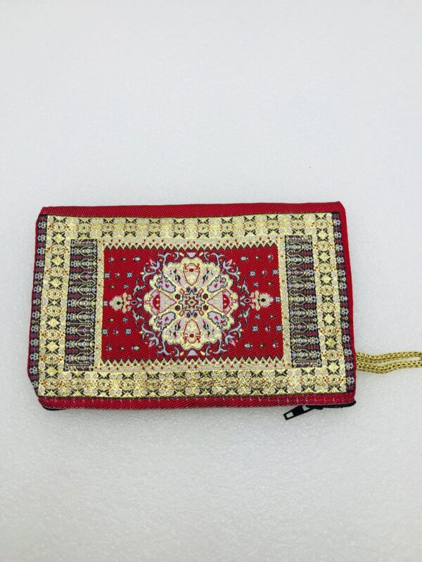 Traditional Turkish Handmade Purse with Hand of Hamsa Theme - Image 3