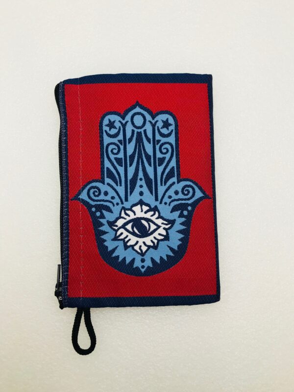 Traditional Turkish Handmade Purse with Hand of Hamsa Theme - Image 4