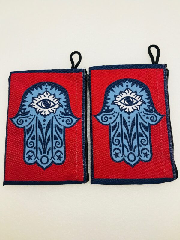 Traditional Turkish Handmade Purse with Hand of Hamsa Theme - Image 6