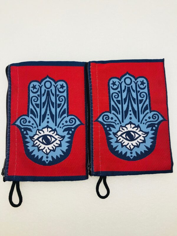 Traditional Turkish Handmade Purse with Hand of Hamsa Theme - Image 7