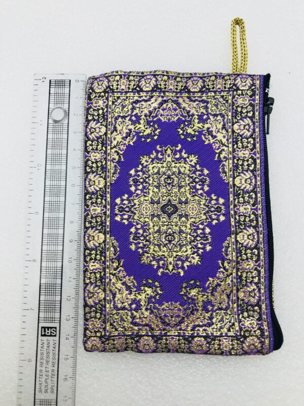 Traditional Turkish Handmade Purse with Hand of Hamsa Theme - Image 8