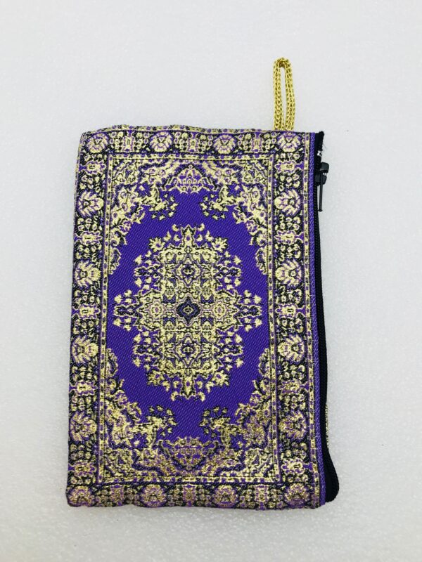 Traditional Turkish Handmade Purse with Hand of Hamsa Theme - Image 2