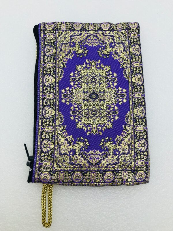 Traditional Turkish Handmade Purse with Hand of Hamsa Theme - Image 4