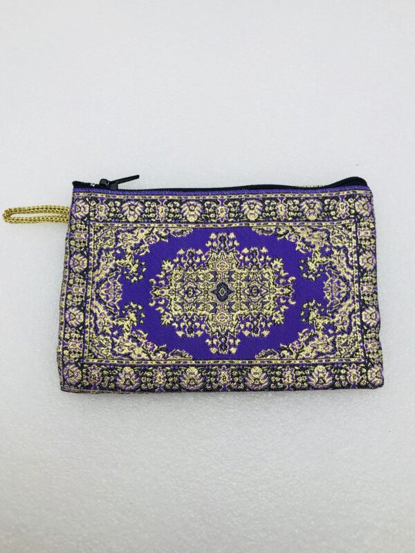 Traditional Turkish Handmade Purse with Hand of Hamsa Theme - Image 5