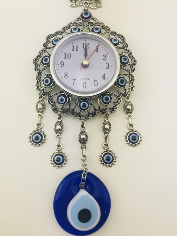 Handmade Wall Clock/Elephant / Evil Eye – Nazar Alloy Wall Hanging - Image 6