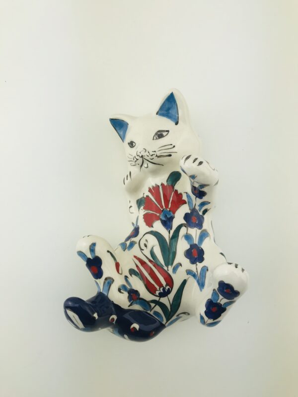 Handmade Iznik Ceramic Pet Cats, Hand Painted Lovely Cats - Image 4