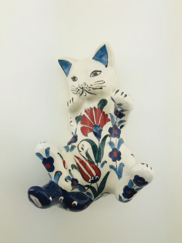 Handmade Iznik Ceramic Pet Cats, Hand Painted Lovely Cats - Image 2