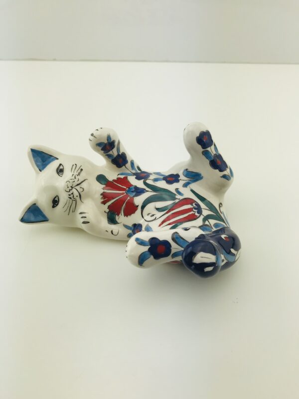 Handmade Iznik Ceramic Pet Cats, Hand Painted Lovely Cats - Image 3