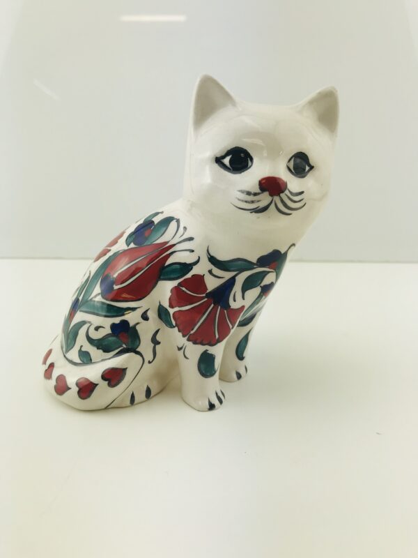 Handmade Iznik Ceramic Pet Cats, Hand Painted Lovely Cats - Image 3