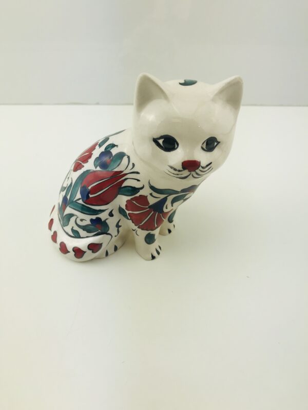 Handmade Iznik Ceramic Pet Cats, Hand Painted Lovely Cats - Image 4