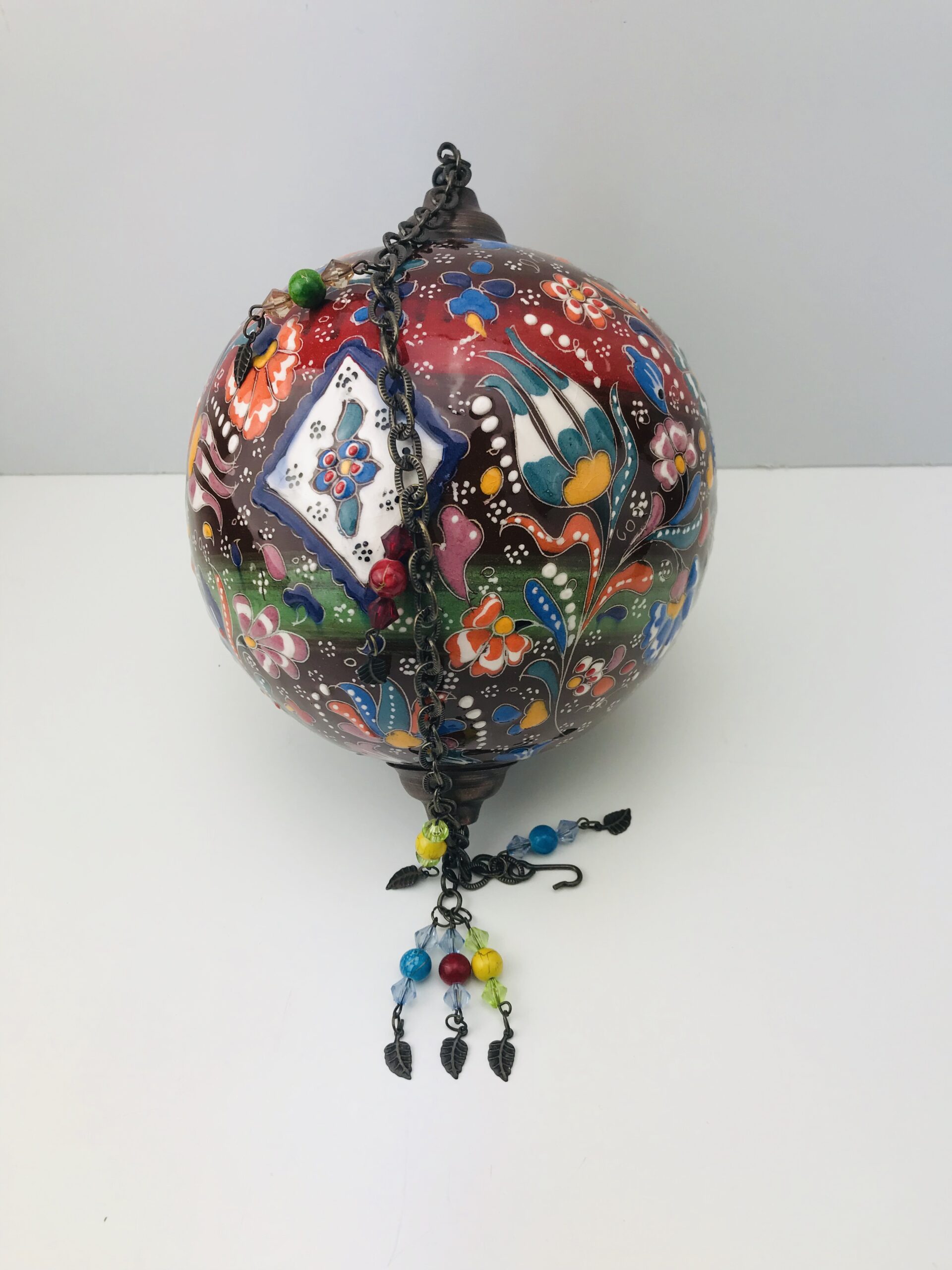 Beautiful Colorful Ball Hang - Vintage Traditional Handmade 16 cm Diameter Ball Hang - Image 4