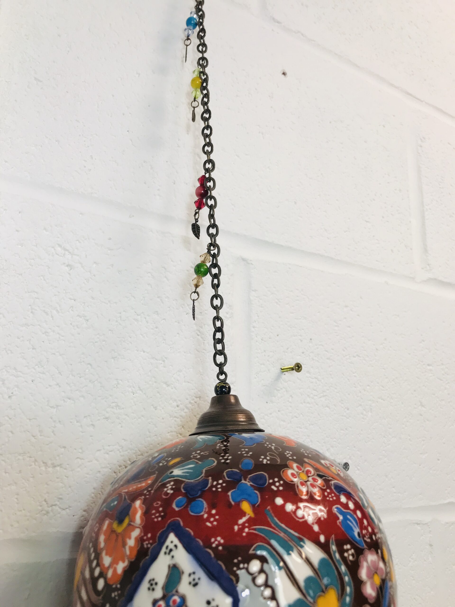 Beautiful Colorful Ball Hang - Vintage Traditional Handmade 16 cm Diameter Ball Hang - Image 2