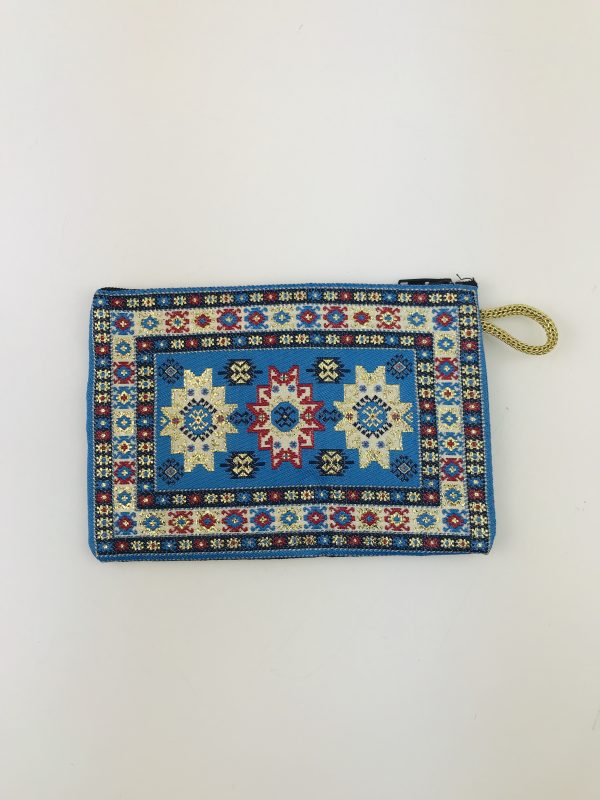 Traditional Turkish Handmade Purse with Handmade Kilim Carpet Patterns - Image 2