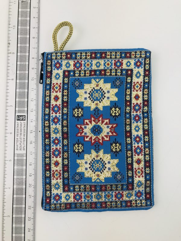 Traditional Turkish Handmade Purse with Handmade Kilim Carpet Patterns - Image 3