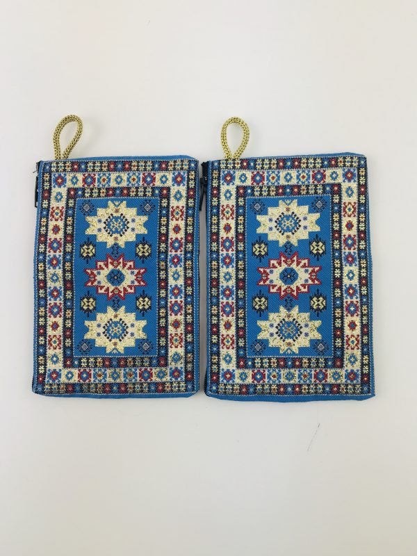 Traditional Turkish Handmade Purse with Handmade Kilim Carpet Patterns