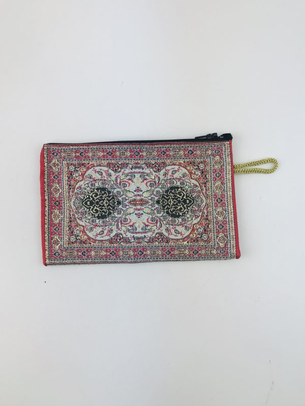 Traditional Turkish Handmade Purse with Handmade Kilim Carpet Patterns - Image 2