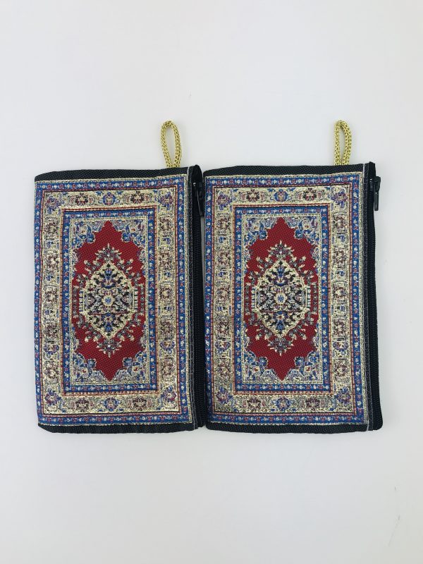 Traditional Turkish Handmade Purse with Handmade Kilim Carpet Patterns - Image 2