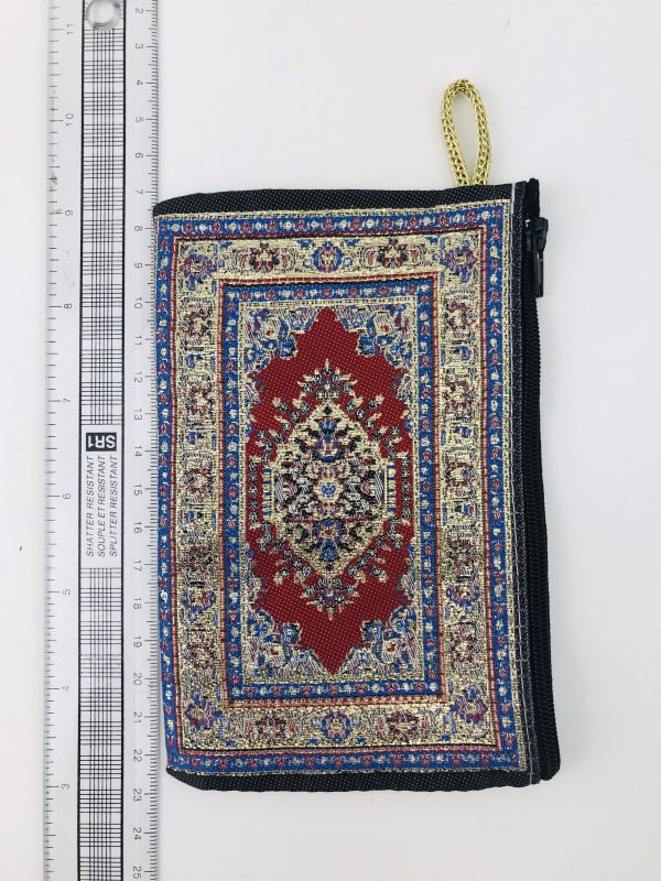 Traditional Turkish Handmade Purse with Handmade Kilim Carpet Patterns - Image 3