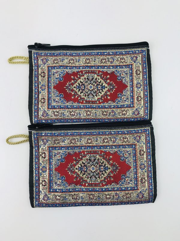 Traditional Turkish Handmade Purse with Handmade Kilim Carpet Patterns