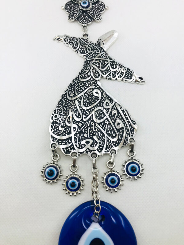 Handmade Rumi / Dervish - Evil Eye – Nazar Alloy Wall Hanging