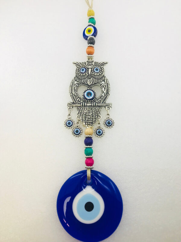 Handmade Owl / Evil Eye – Nazar Alloy Wall Hanging