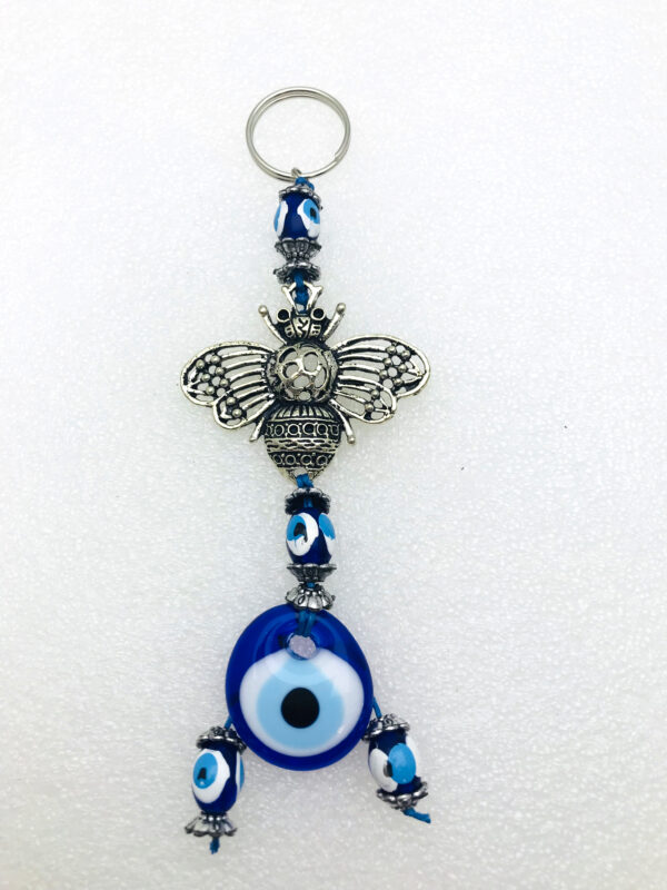 Handmade Bee Keychain Evil Eye – Nazar Alloy