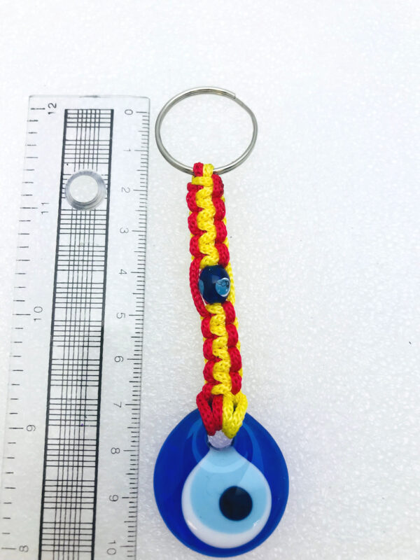 Handmade  Keychain with Lucky Evil Eye – Nazar Alloy - Image 4