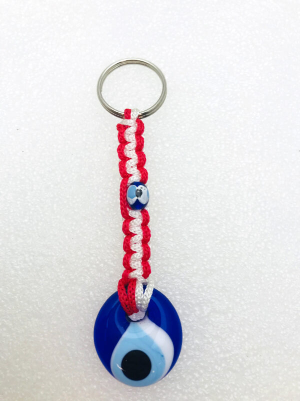 Handmade  Keychain with Lucky Evil Eye – Nazar Alloy - Image 6