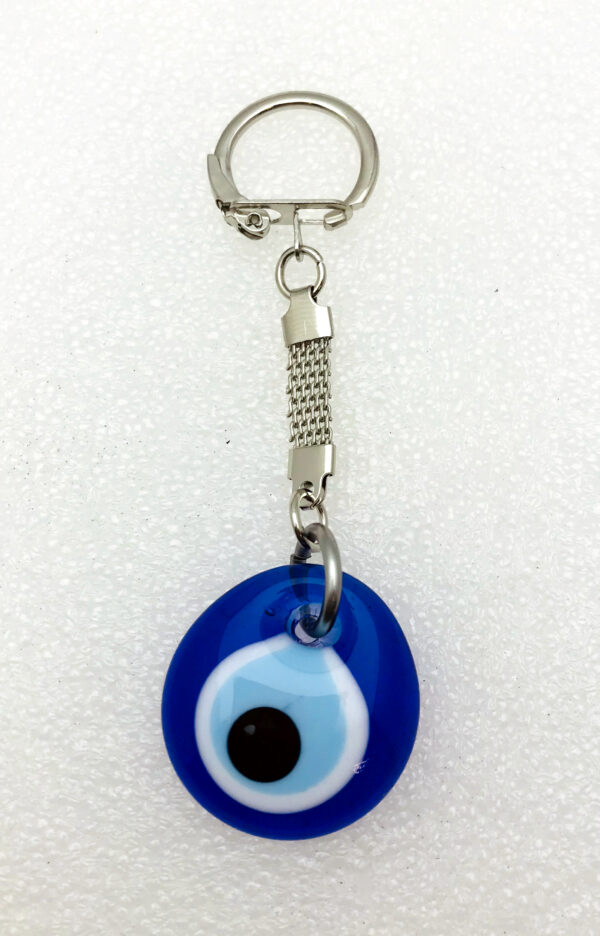 Handmade  Keychain with Lucky Evil Eye – Nazar Alloy - Image 3