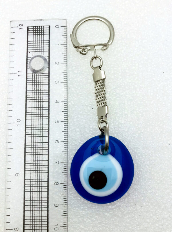 Handmade  Keychain with Lucky Evil Eye – Nazar Alloy - Image 4