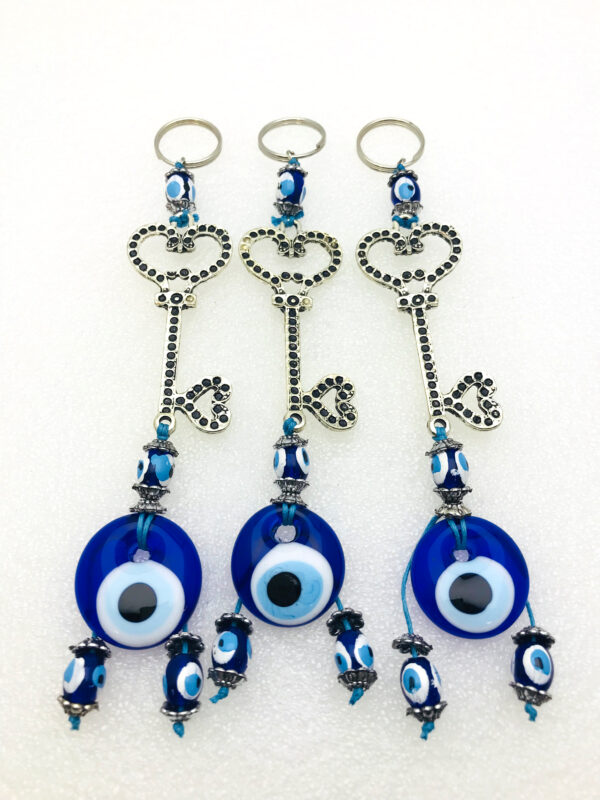 Handmade Key  Evil Eye – Nazar Alloy - Image 3