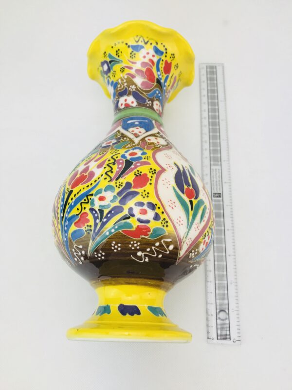 Hand Painted Ceramic Vase - Handmade Turkish Pottery - Xmas Gift - Image 9