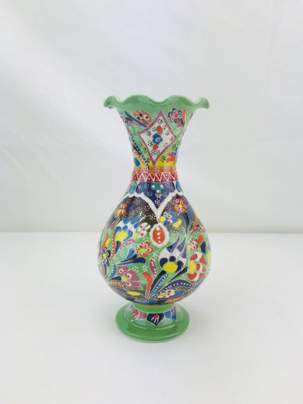 Hand Painted Ceramic Vase - Handmade Turkish Pottery - Xmas Gift - Image 11