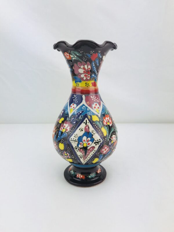 Hand Painted Ceramic Vase - Handmade Turkish Pottery - Xmas Gift - Image 2