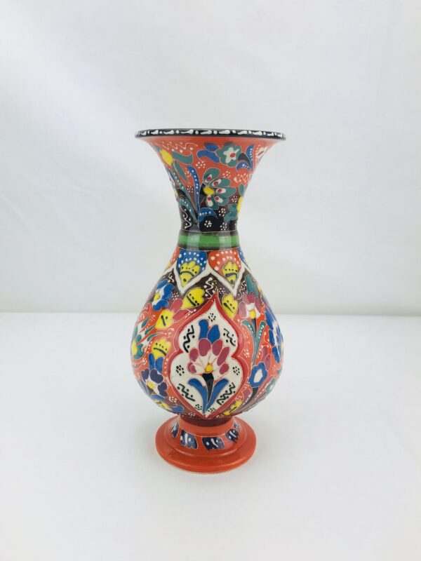 Hand Painted Ceramic Vase - Handmade Turkish Pottery - Xmas Gift - Image 4