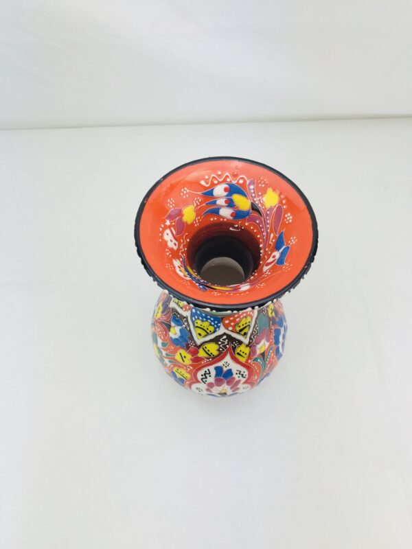 Hand Painted Ceramic Vase - Handmade Turkish Pottery - Xmas Gift - Image 5