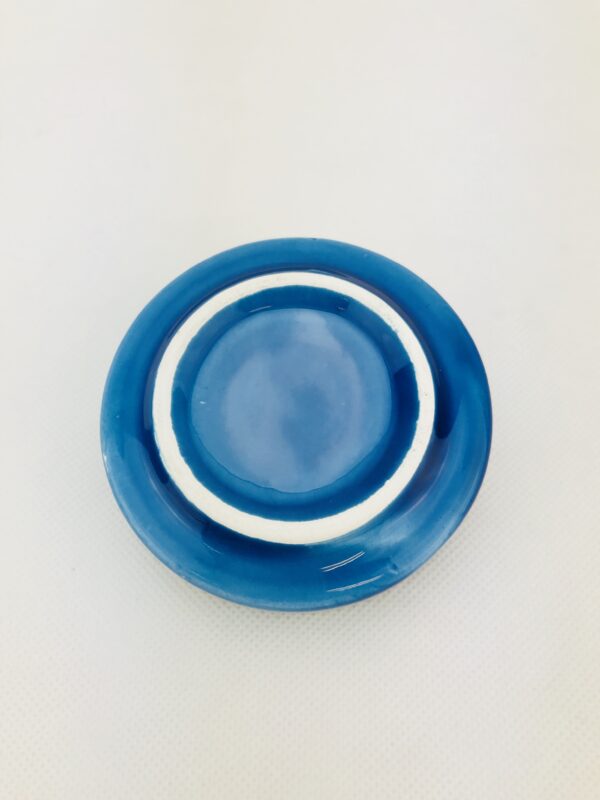 Vintage Figured Ceramic Ashtray, Hand Painted Blue (Printed) Ceramic Smokers Ashtray - Image 9